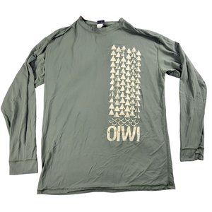 Oiwi Ocean Gear Mens XL Green Shirt Long Sleeve Casual Lightweight Athletic